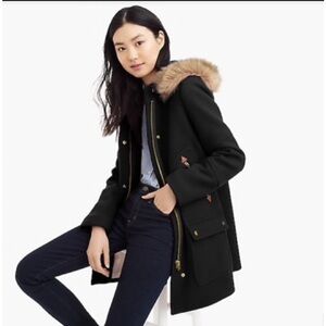 J. Crew chateau parka in Italian stadium-cloth sz 6 tall